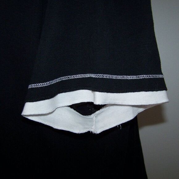 Made for Life T Shirt Top Womens Plus 3X Comfy Short Sleeve Black White Stretch - Picture 5 of 10